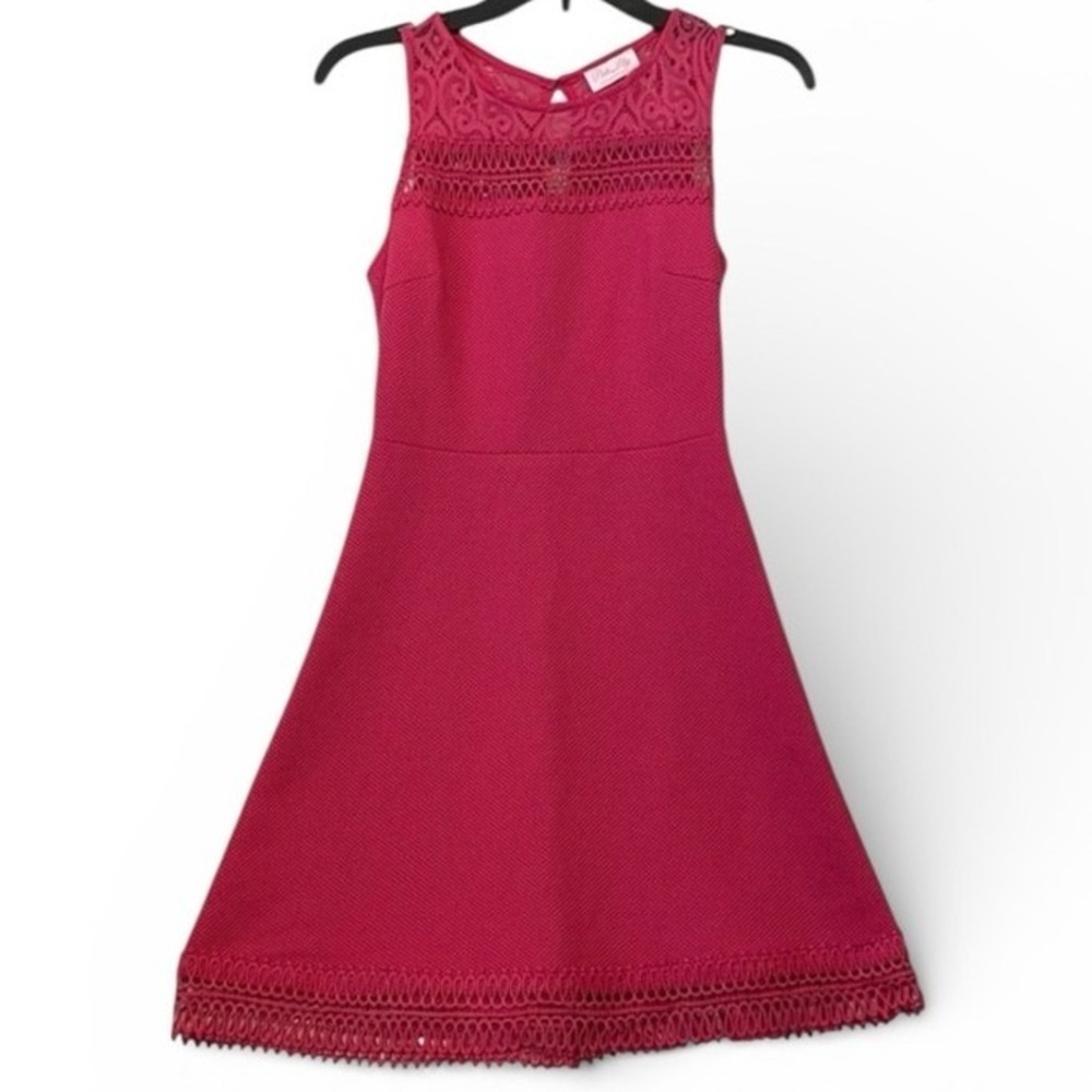 Pink Lily Dress - Vibrant‎ Pink Size Small